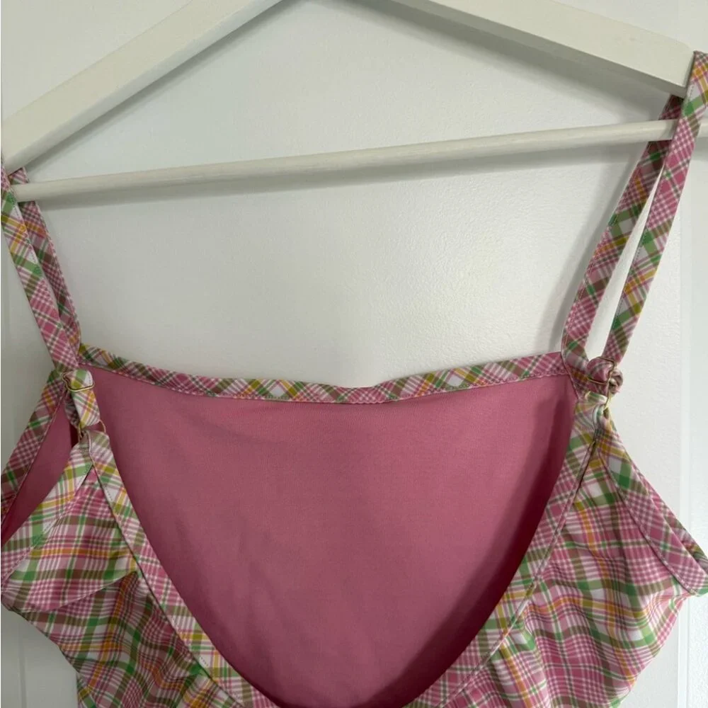 Frankies Bikinis x PINK Victoria's Secret Multicolor Pink Plaid One-piece Swim - Picture 4 of 6